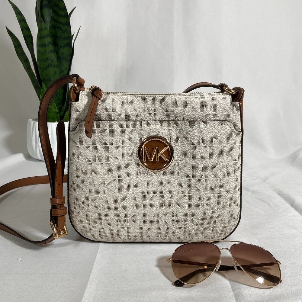 Michael Kors Samira Vanilla Shoulder Bag